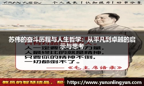 苏伟的奋斗历程与人生哲学：从平凡到卓越的启示与思考